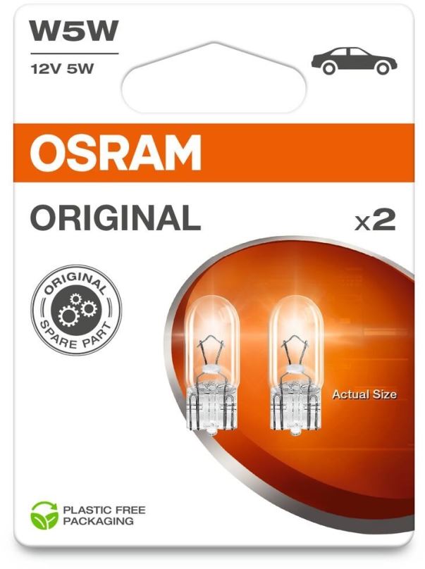 Autožárovka Osram Originál W5W, 12V, 5W, W2.1x9.5d, 2 kusy v balení