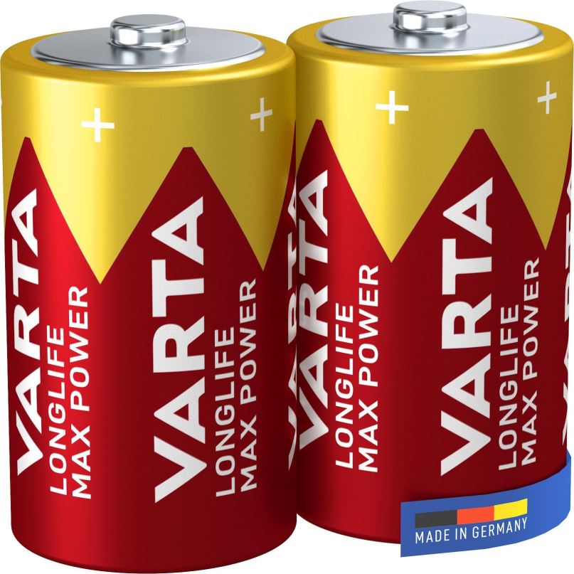 Jednorázová baterie VARTA alkalická baterie Longlife Max Power D 2 ks