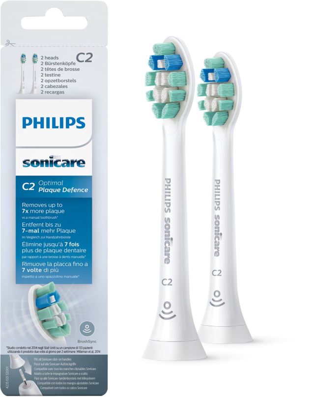 Náhradní hlavice k zubnímu kartáčku Philips Sonicare Optimal Plaque Defense HX9022/10, 2 ks