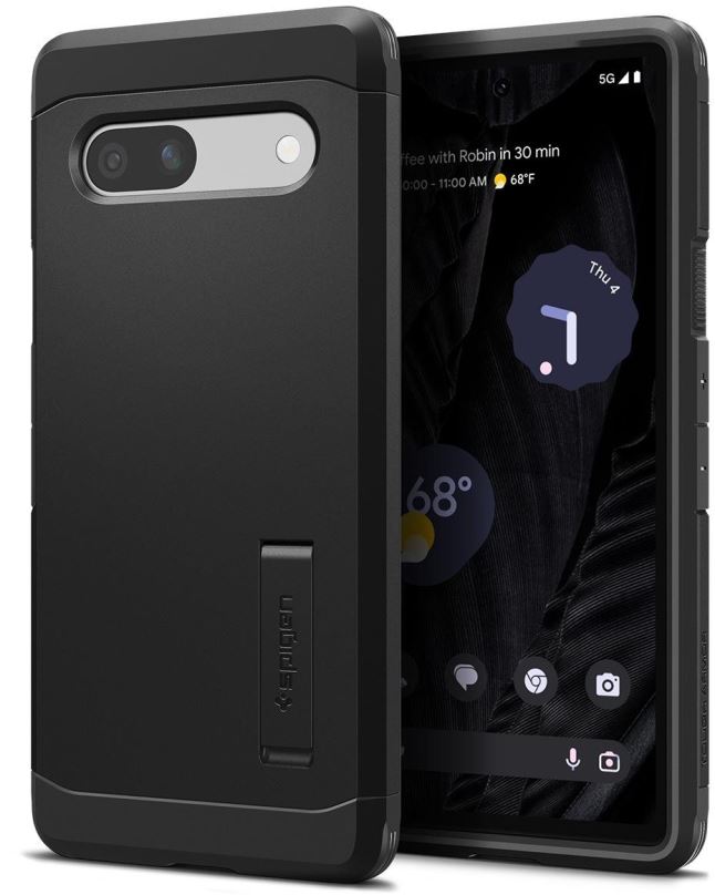 Kryt na mobil Spigen Tough Armor Black Google Pixel 7a