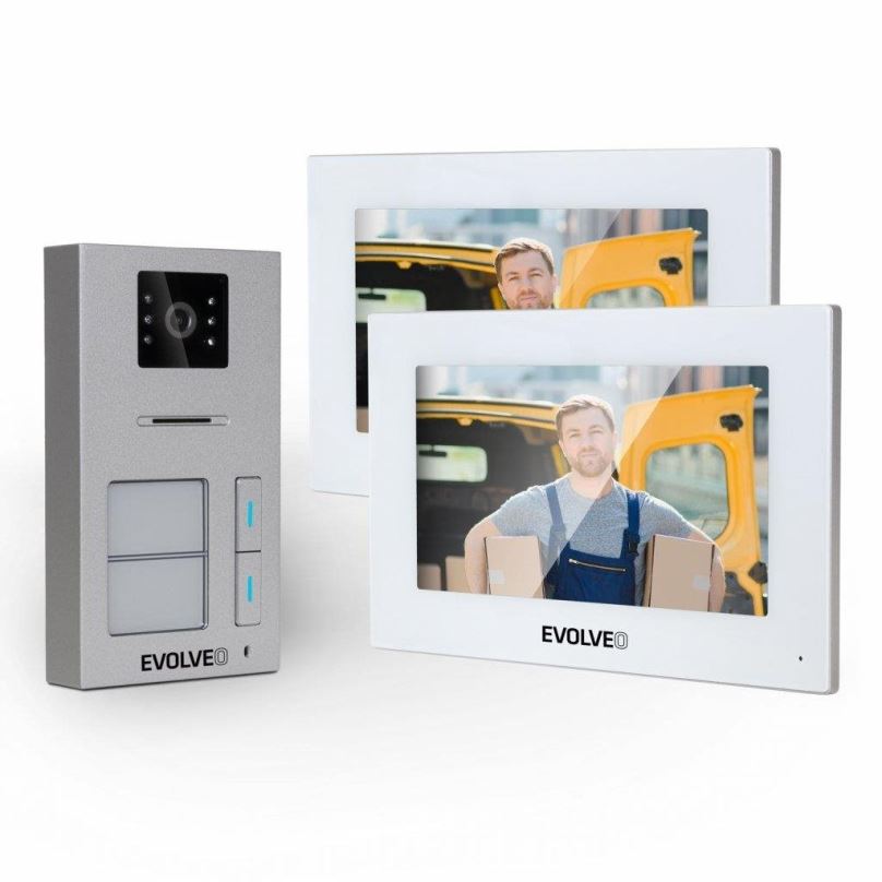 Videotelefon EVOLVEO DoorPhone AP2-2 drátový videotelefon pro dva byty s aplikací