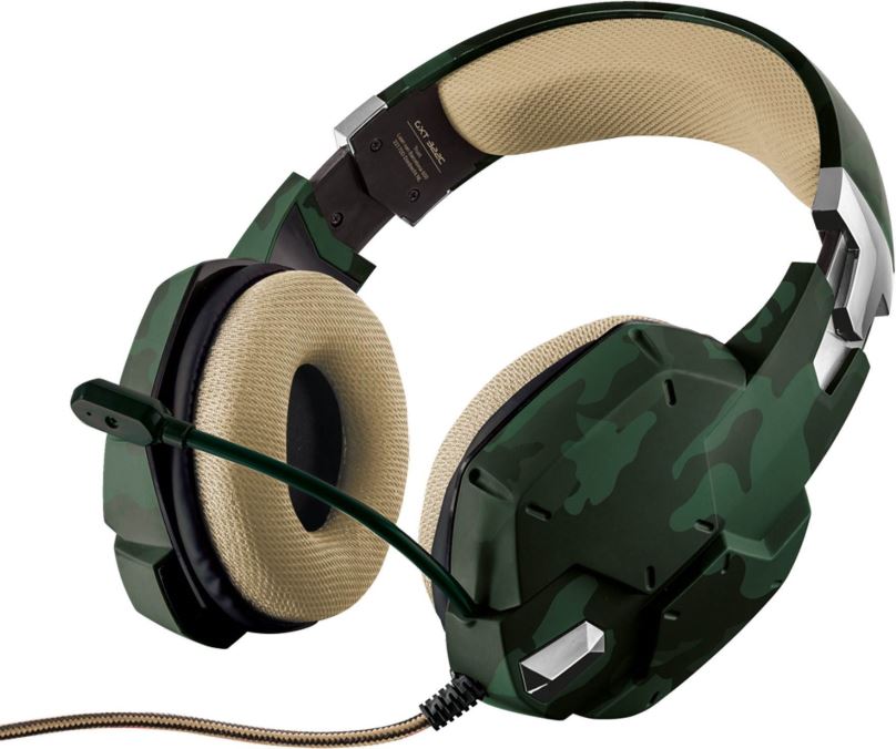Herní sluchátka Trust GXT 322C Green Camouflage