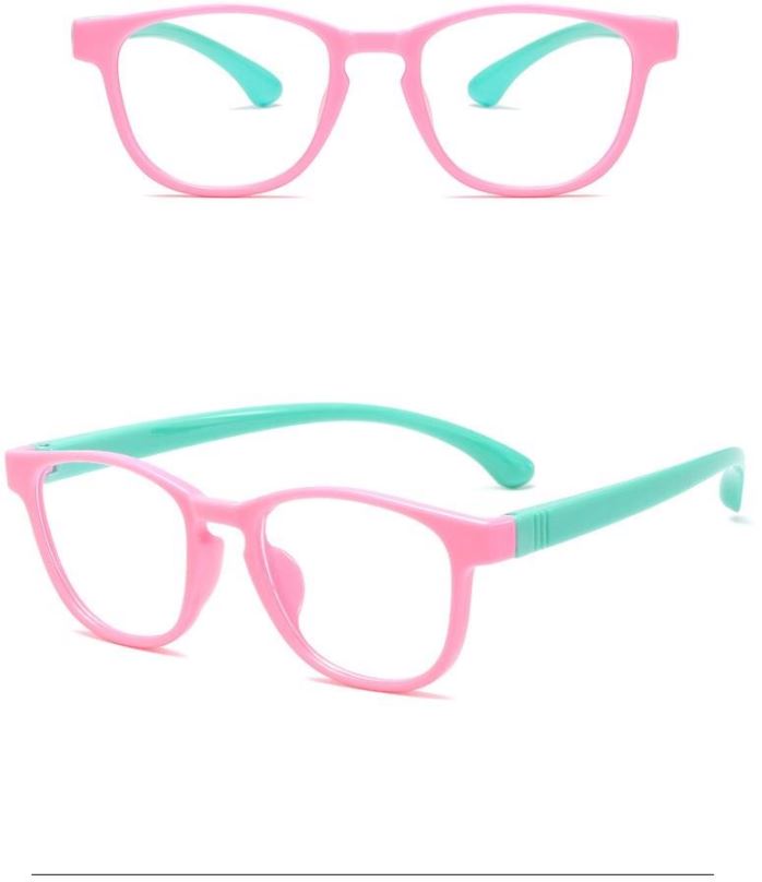 Brýle na počítač Style4 Dětské brýle na počítač Play, 6 variant, 2 - růžová + zelené nožičky