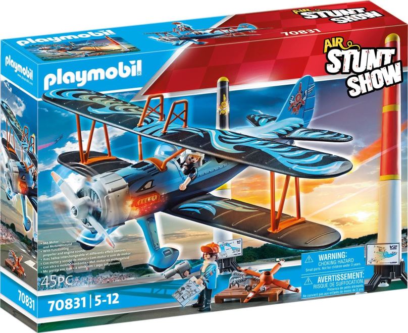 Stavebnice Playmobil 70831 Air Stuntshow Dvouplošník "Fénix"