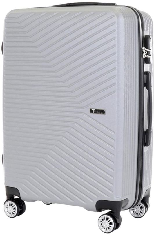 Cestovní kufr T-class® Cestovní kufr VT21111, stříbrná, L