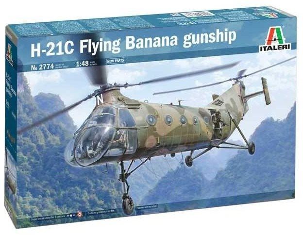Model vrtulníku Model Kit vrtulník 2774 - H-21C Flying Banana GunShip