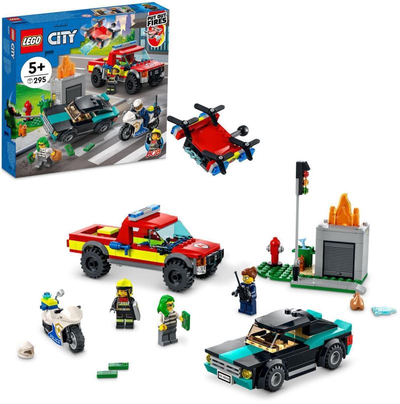 LEGO stavebnice LEGO® City 60319 Hasiči a policejní honička