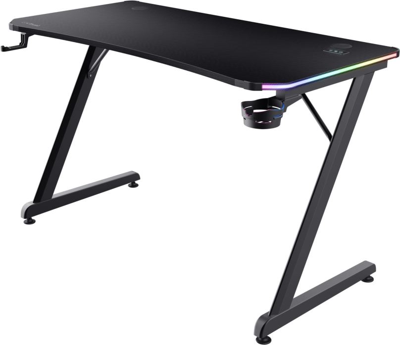 Herní stůl Trust GXT709 Luminus RGB, černý