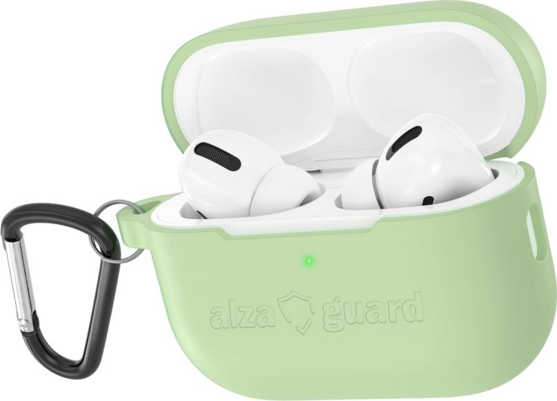 Pouzdro na sluchátka AlzaGuard Skinny Silicone Case pro Airpods Pro 2022 zelené