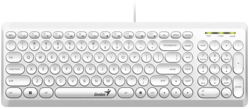 Genius klávesnice SlimStar Q200 white