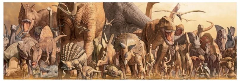 EUROGRAPHICS Panoramatické puzzle Dinosauři 1000 dílků