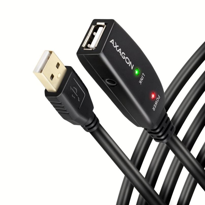 Datový kabel AXAGON ADR-210 USB 2.0 active extension / repeater cable USB A -> USB A, 10m