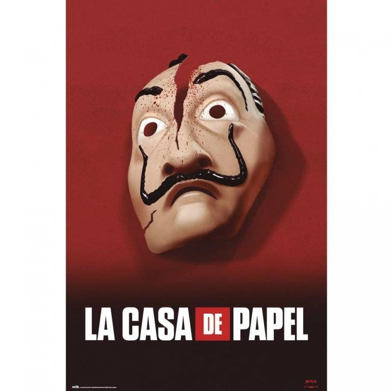 Plakát La Casa De Papel - Papírový dům - Maska  - plakát