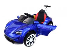 Dětské elektrické auto Neon Sport 4x4 s 2.4G dálkovým ovládáním, vodící tyčí, lakovaný modrý
