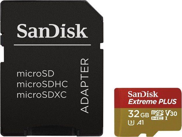 Paměťová karta SanDisk MicroSDHC 32GB Extreme Plus + SD adaptér