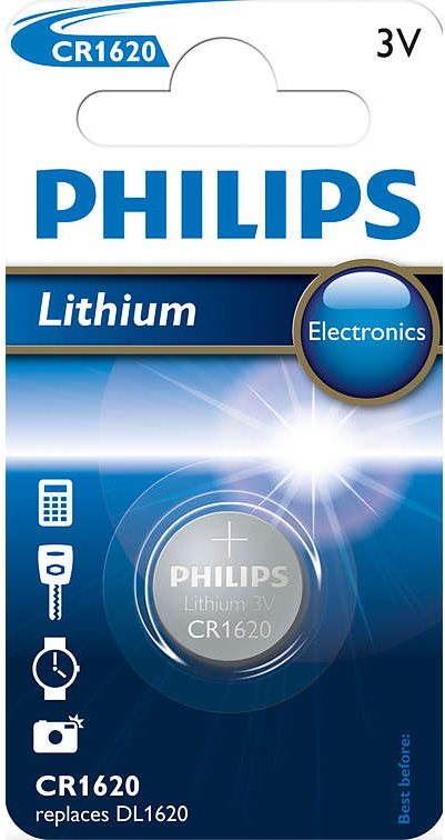 Knoflíková baterie Philips CR1620 1 ks v balení