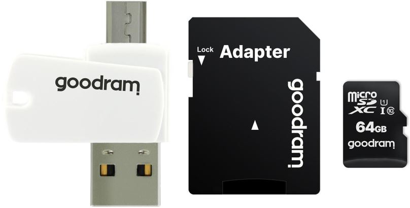 Paměťová karta GOODRAM All in One 64GB MicroSD karta 10 UHS I + čtečka karet