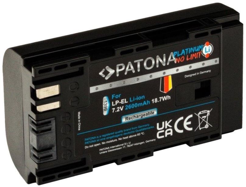 Baterie pro fotoaparát PATONA PLATINUM kompatibilní s Canon LP-EL