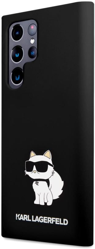 Kryt na mobil Karl Lagerfeld Liquid Silicone Choupette NFT Zadní Kryt pro Samsung Galaxy S23 Ultra Black