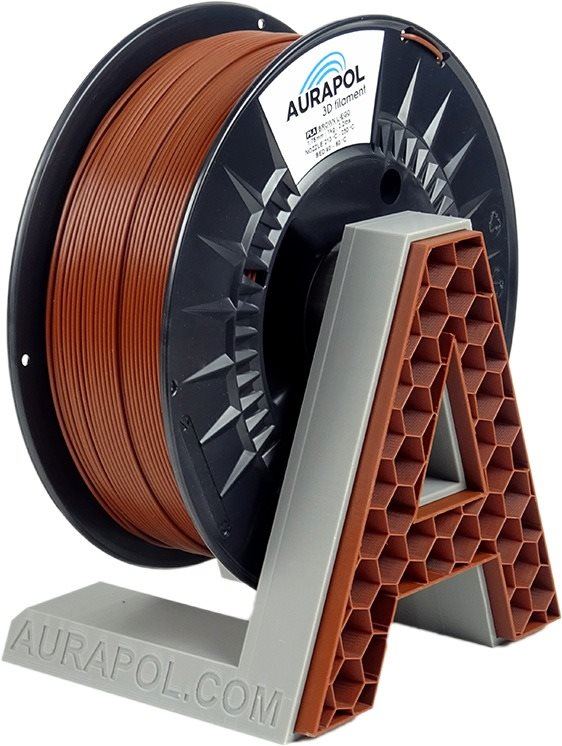 Filament AURAPOL PLA 3D Filament Hnědá L-EGO 1 kg 1,75 mm AURAPOL