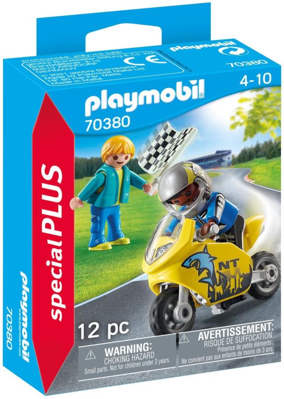Figurka Playmobil 70380 Chlapci se závodní motorkou