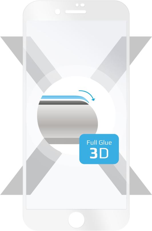 Ochranné sklo FIXED 3D Full-Cover pro Apple iPhone 6/6S/7/8/SE (2020/2022) bílé