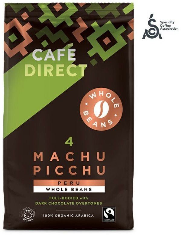 Káva Cafédirect BIO Machu Picchu SCA 82 zrnková káva 750g
