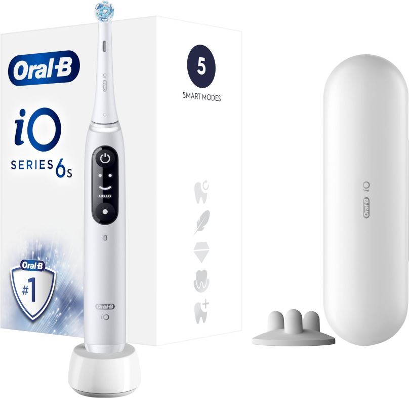 Elektrický zubní kartáček Oral-B iO Series 6s White magnetický zubní kartáček