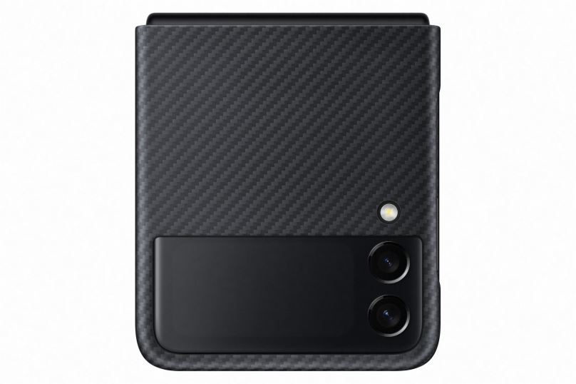 Kryt na mobil Samsung kryt z aramidového vlákna pro Galaxy Z Flip3 černý