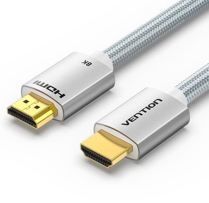 Video kabel Vention HDMI 2.1 Cable 8K, propojovací, Silver Aluminum Alloy Type