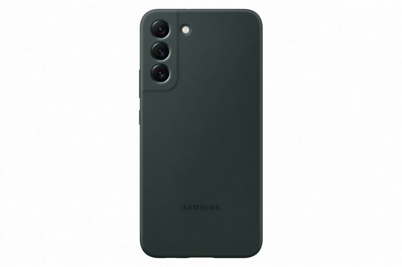 Kryt na mobil Samsung Galaxy S22+ 5G Silikonový zadní kryt tmavě zelený