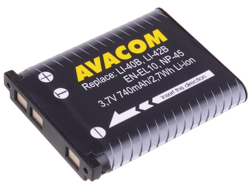 Baterie pro fotoaparát Avacom za Olympus Li-40B, Li-42B Li-ion 3.7V 740mAh 2.7Wh AVA