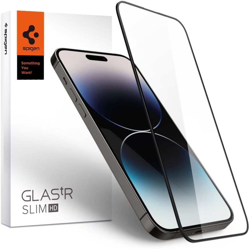 Ochranné sklo Spigen tR Slim HD 1 Pack FC Black iPhone 14 Pro Max