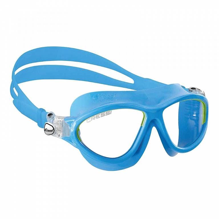 Plavecké brýle Cressi MINI COBRA, dětské, 7-15 let čirá skla, modrá/lime