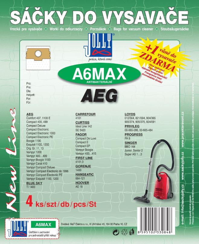 Sáčky do vysavače Sáčky do vysavače A6 MAX - textilní