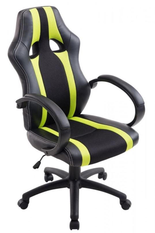 Herní židle BHM GERMANY Velvet, černá / zelená