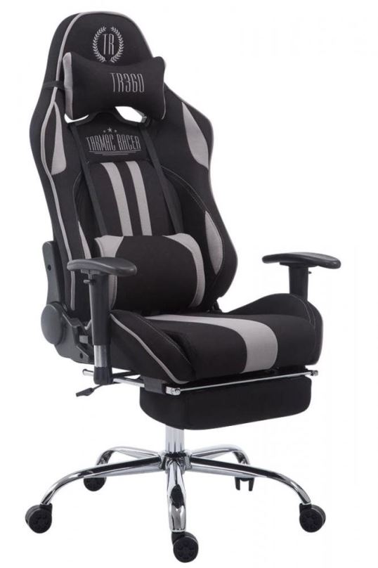 Herní židle BHM GERMANY Racing Limit, textil, černá / šedá