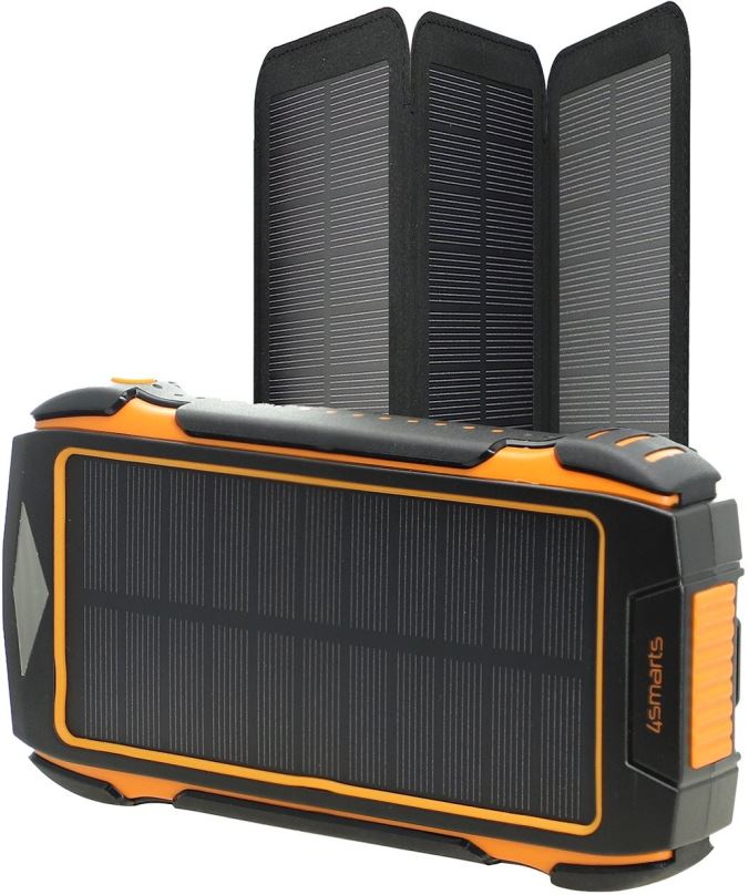 Powerbanka 4smarts Solar Powerbank Rugged TitanPack Eco 20,000mAh black
