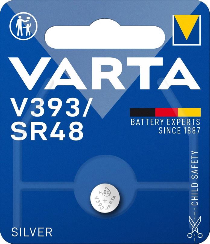 Knoflíková baterie VARTA speciální baterie s oxidem stříbra V393/SR48 1ks