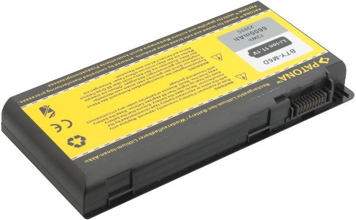 Baterie do notebooku PATONA pro ntb MSI BTY-M6D 6600mAh Li-Ion 11,1V