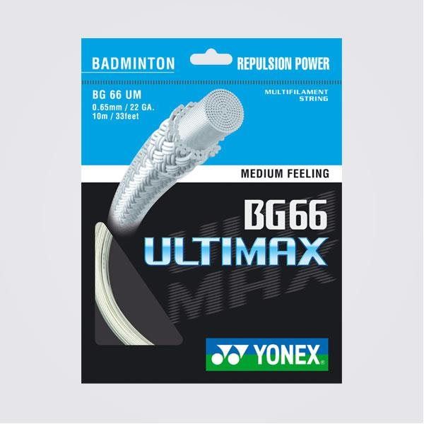 Badmintonový výplet Yonex BG 66, Ultimax, 0,65mm, 10m, METALLIC WHITE