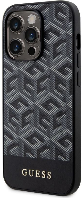 Kryt na mobil Guess PU G Cube MagSafe Kompatibilní Zadní Kryt pro iPhone 13 Pro Black