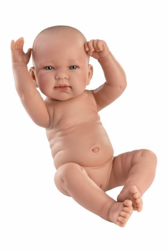 Panenka Llorens 73802 New Born Holčička - realistická panenka miminko s celovinylovým tělem - 40 cm