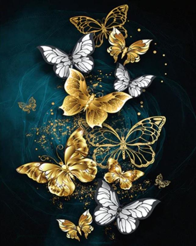 Diamantové malování Gaira Motýli D9107
