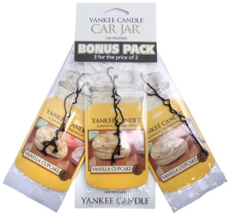 Vůně do auta YANKEE CANDLE Vanilla Cupcake 3-PACK 42 g