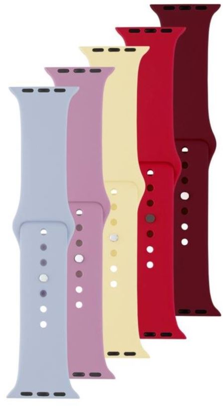Řemínek FIXED Silicone Strap pro Apple Watch 42/44/45/49mm červený/modrý/žlutý/fialový/vínový