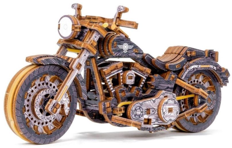 3D puzzle Wooden City 3D puzzle Motocykl Cruiser Limitovaná edice 168 dílů