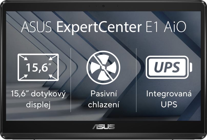All In One PC ASUS ExpertCenter E1 Black dotykový + vestavěný zdroj (UPS)