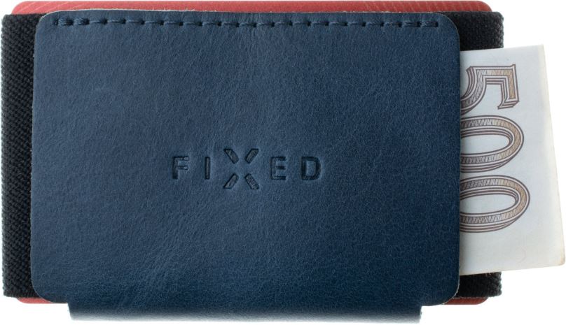 Peněženka FIXED Tiny Wallet z pravé hovězí kůže modrá
