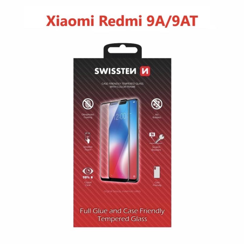 Ochranné sklo Swissten Case Friendly pro Xiaomi Redmi 9A/Redmi 9AT černé